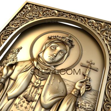 Иконы (Св. Александра Римская, IK_1474) 3D модель для ЧПУ станка